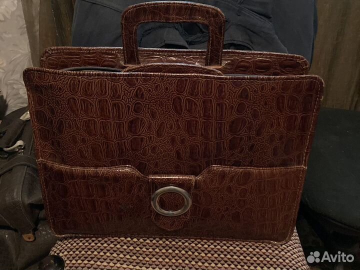 Портфель женский винтажный кожа италия