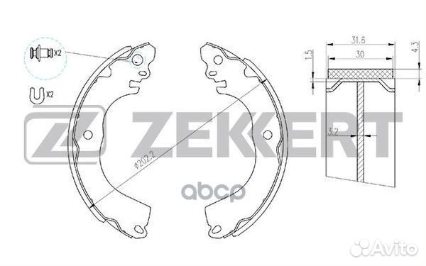 Колодки торм. бараб. задн. Citroen C-Zero 10