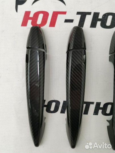 Накладки на ручки дверей карбон BMW