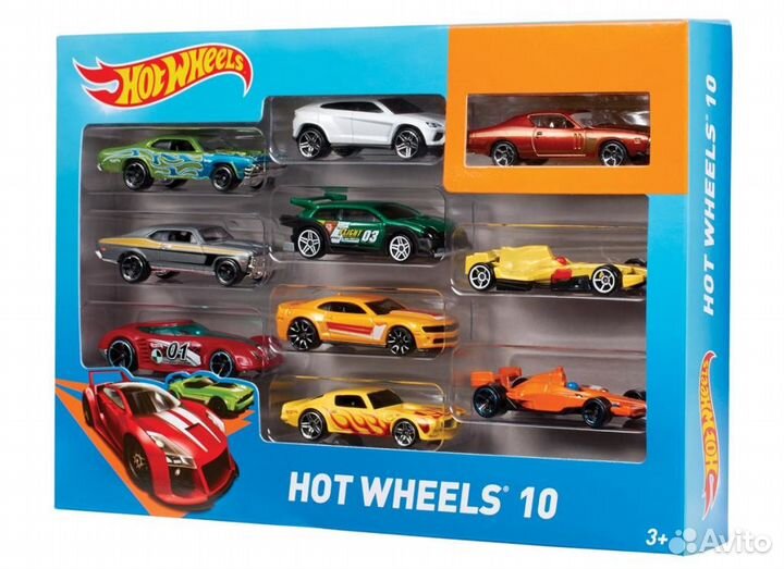 Набор Hot Wheels 10 машинок