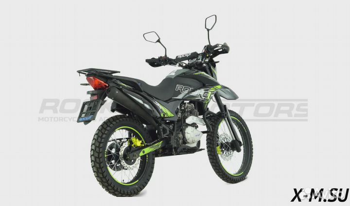 Мотоцикл эндуро rockot XR250 (черный/зеленый, 21/1