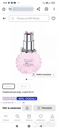 Духи eclat de fleurs