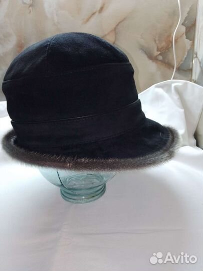 Шляпа замшевая женская