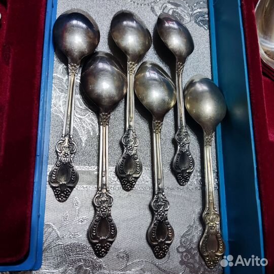 Набор мельхиоровых ложек, чайные,столовые,кофейные