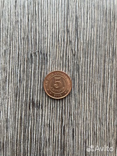 Никарагуа. 5 сентаво 2002 год. Герб