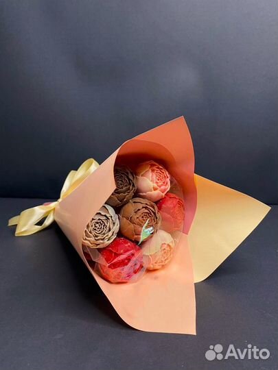 Пионы из Бельгийского Шоколада - 7 шт в Букете