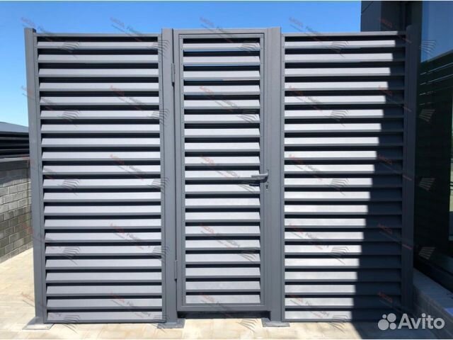 Забор жалюзи горизонтальный