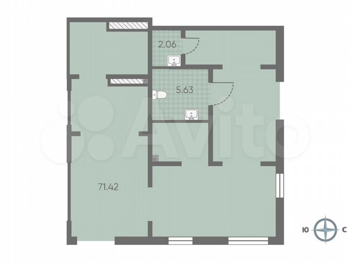 Продам помещение свободного назначения, 77.3 м²