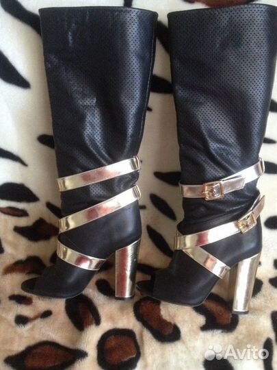 Летние Сапоги натуральная кожа