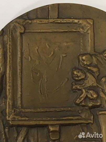 Настольная медаль К. Коровин, томпак, коробка