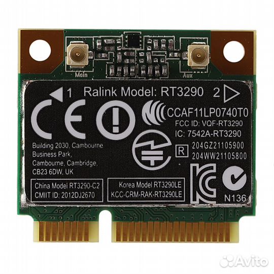 Mini PCI-E карта RT3290 2,4 ггц wifi + Bluetooth 3