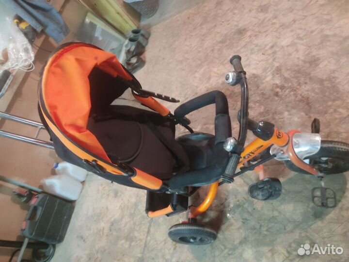 Велосипед коляска с ручкой