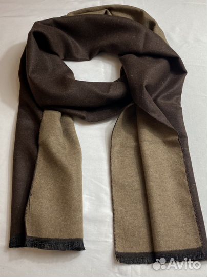 Шарф мужской, шоколадно-бежевый, 180*30 см