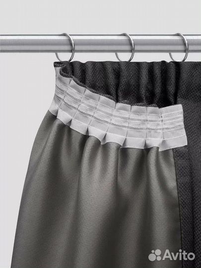 Шторы Блэкаут Рогожка темно-серый 2шт, 150х250 см