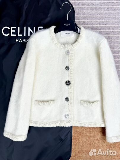 Белый женский жакет Celine