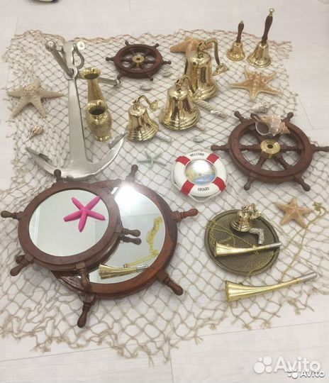 Рында Античный стиль Штурвал Якорь Брелки