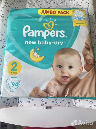 Подгузники Pampers new dry 2