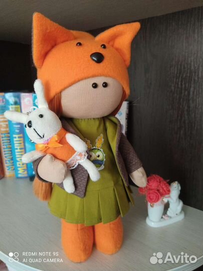 Текстильная интерьерная кукла ручной работы