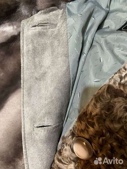 Шуба мутоновая с капюшоном