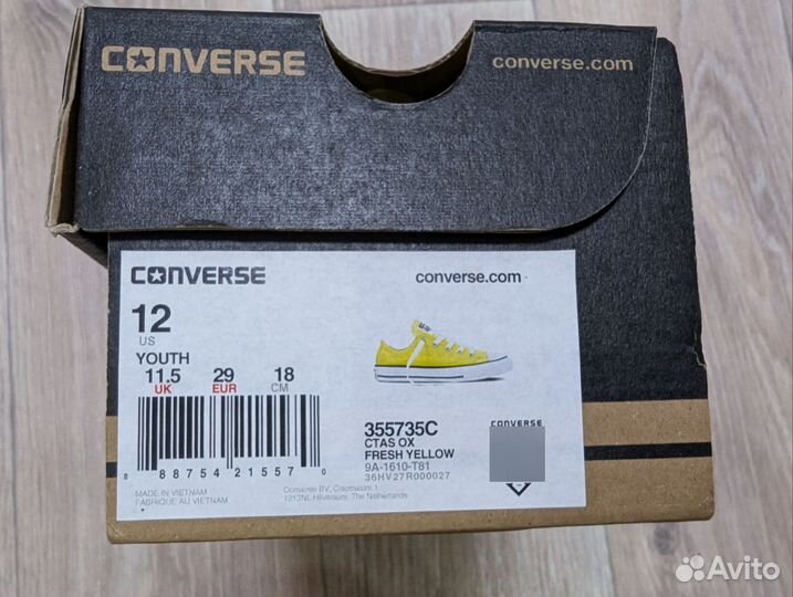 Кеды Converse Оригинал 29 размер детские б/у