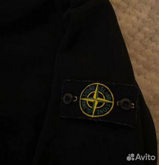 Худи черное stone island