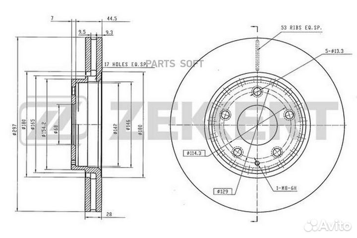 Диск торм. перед. Mazda CX-5 15