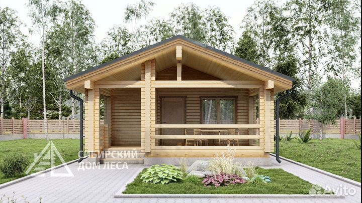 Баня 6,2х9,3 из профилированного бруса