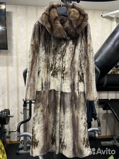 Шуба норковая с капюшоном 44 46