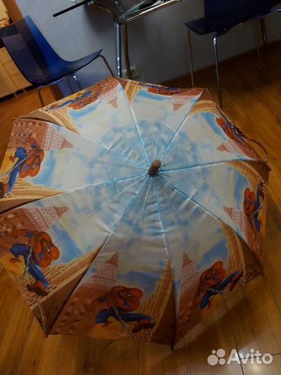 Зонт зонтик детский человек-паук со свистком