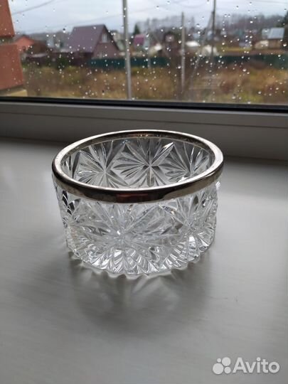 Хрустальная конфетница, салатница СССР