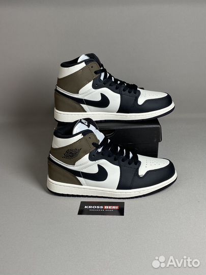 Зимние Кроссовки Air Jordan 1 Black-Grown