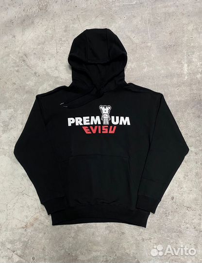 Evisu Bear Logo Худи Новый Оригинал Черный