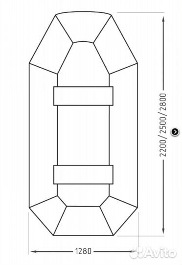 Надувная гребная лодка Гелиос-25 (пвх)