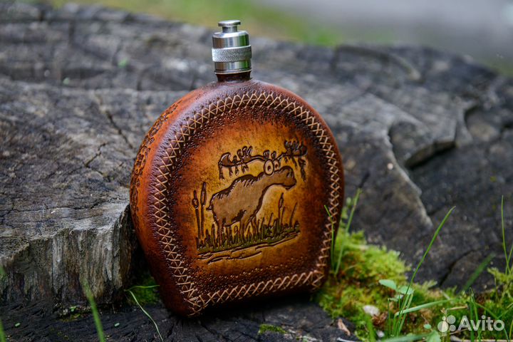 Фляжка для алкоголя из нержавеющей стали 