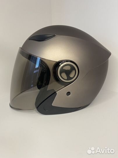 Шлем для скутера, электросамоката серый размер L