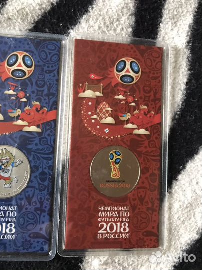 Монеты 25 рублей чм-2018 цветные