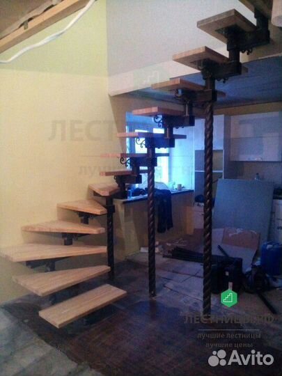 Лестница металлокаркас