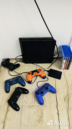 Sony playstation 4 ps4 slim 1tb + 90 игр жир