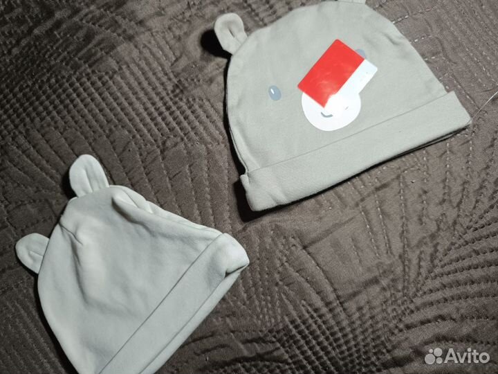 Шапочка детская 2-6 мес c&a новая комплект