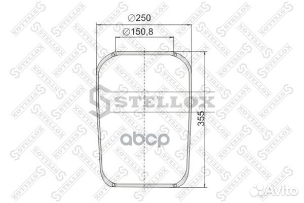 Пневмоподушки-камерыstellox 9007150SX Stellox