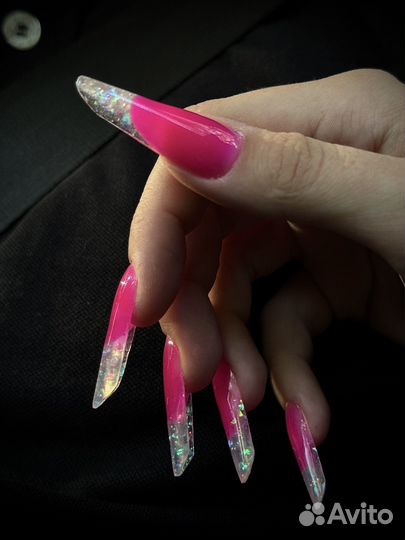 Экстронаращивание ногтей крейзи маникюр