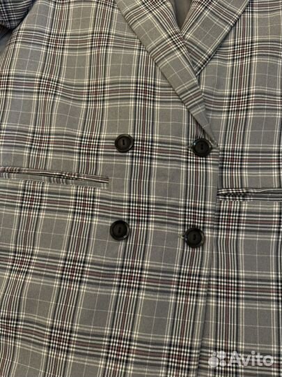 Пиджак женский оверсайзв клетку