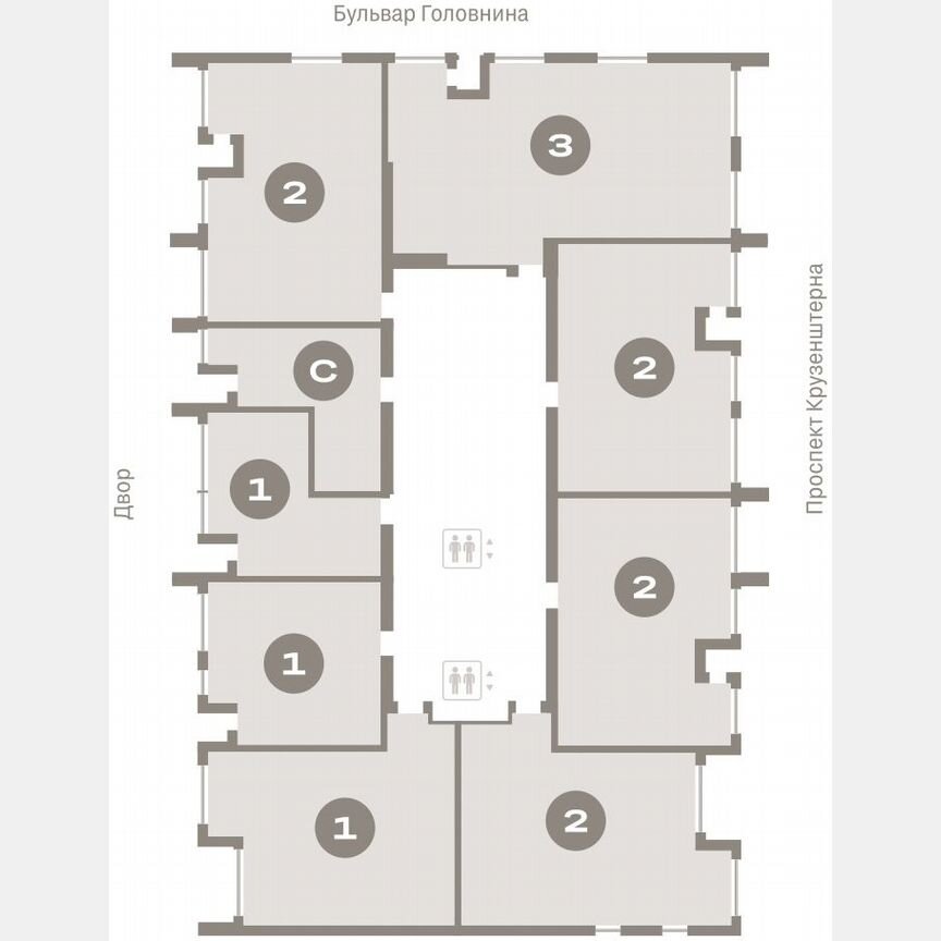 2-к. квартира, 76,4 м², 10/16 эт.