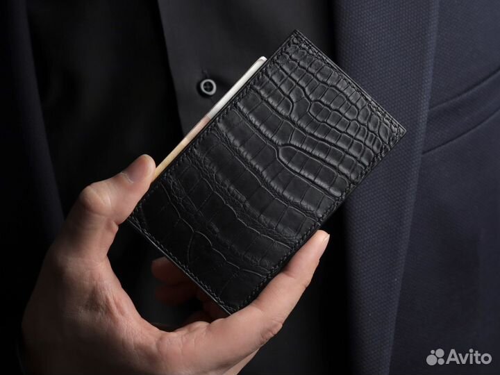 Кардхолдер из кожи аллигатора, портмоне