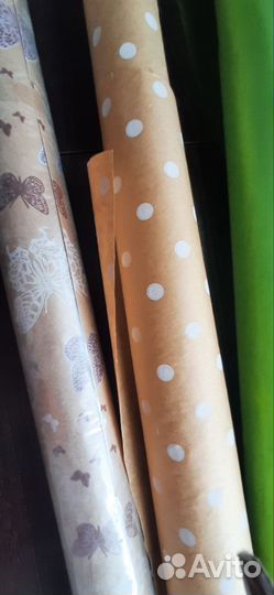 Упаковочная бумага крафт+органза