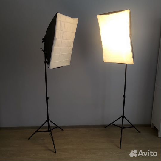 Софтбокс постоянный свет на 1 лампу + штатив 2 м