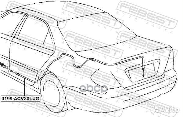 Трос привода замка багажника toyota Camry 01-06