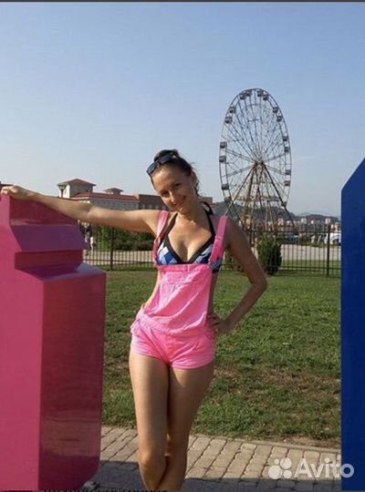 Комбинезон-шорты женский джинсовый на лето