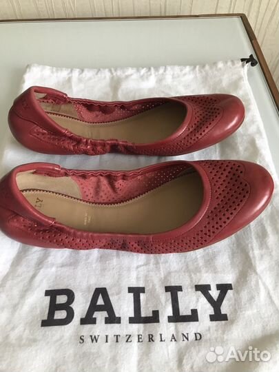 Балетки Bally красные, размер 36