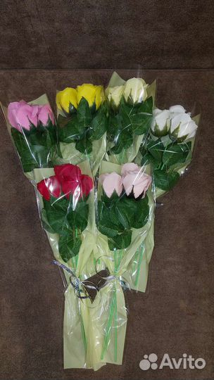 Букеты из мыльных роз